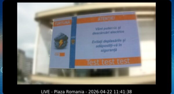 MAI alerte afișate pe panourile publicitare digitale