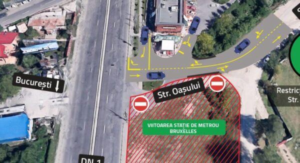 Restricții de circulație viitoarea stație Bruxelles