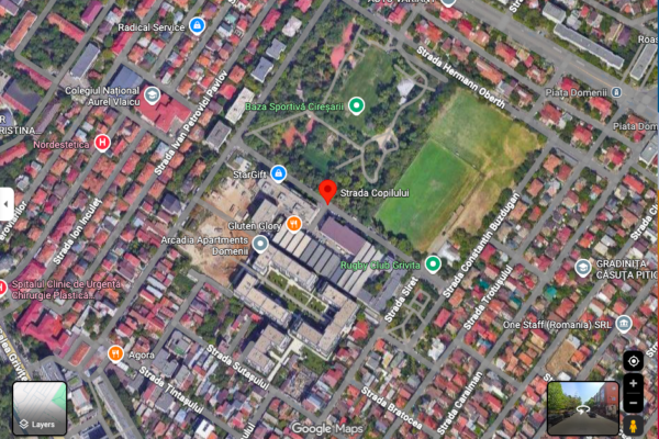 Reamenajarea Străzii Copilului, din zona Bazei Sportive Cireșarii a fost pusă în dezbatere publică. FOTO: Captură Google Maps