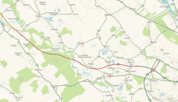 Coadă de 20 de kilometri la intrarea în Capitală, de pe A1. Ce rute ocolitoare au șoferii la dispoziție | FOTO: Captură Waze