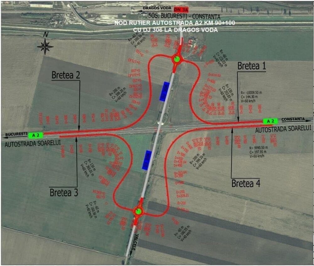 Plan Se Rutiere Trei noi noduri rutiere pe cele trei autostrăzi care pleacă din ...