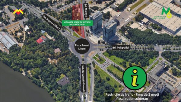 Restricții temporare de circulație prin Pasajul Piața Presei Libere