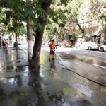 „ Curățenie la bordură” , pe Bulevardul Ferdinad din Sectorul 2. FOTO: Arhiva