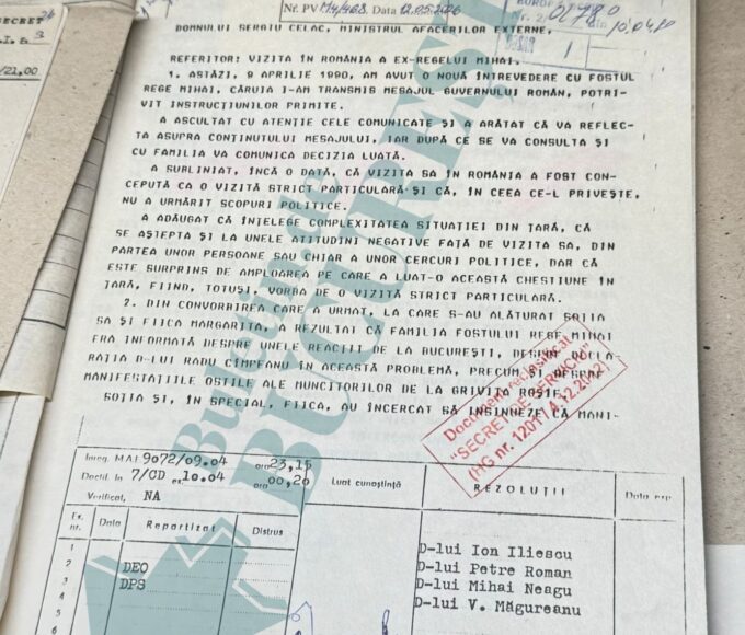 Documentele secrete ale MAE