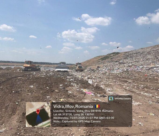 Amenzi de 115.000 de lei pentru groapa de gunoi Vidra. Ce nereguli au descoperit comisarii Gărzii de Mediu. Foto: FB/ Garda de Mediu Ilfov