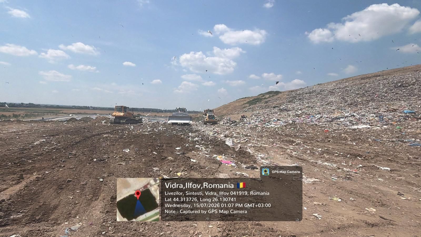Amenzi de 115.000 de lei pentru groapa de gunoi Vidra. Ce nereguli au descoperit comisarii Gărzii de Mediu. Foto: FB/ Garda de Mediu Ilfov