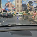 Trafic restricționat pe Bulevardul Magheru din cauza unui acoperiș care ar putea cădea pe carosabil