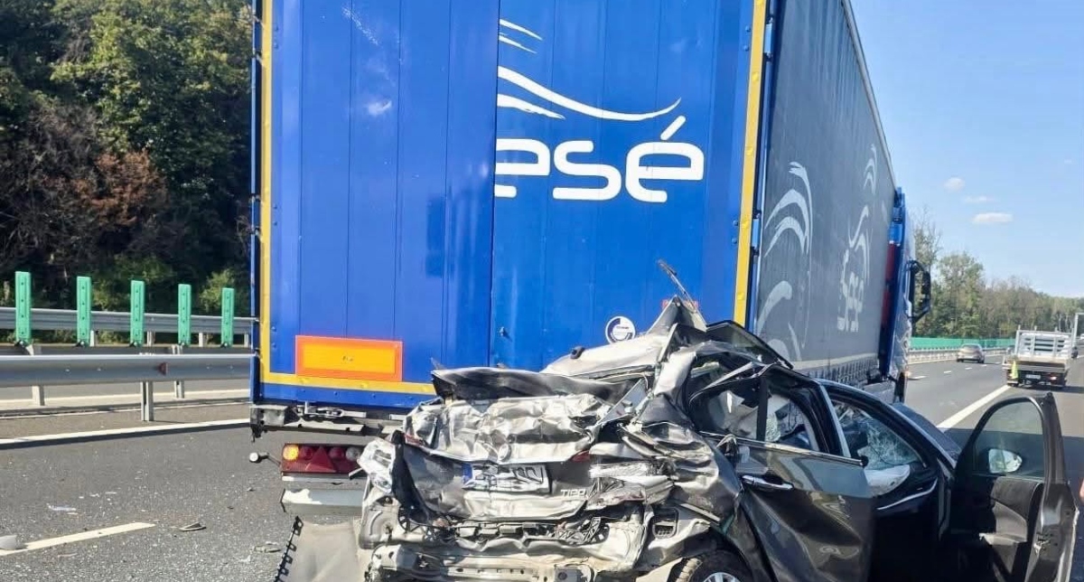 Trafic blocat pe Autostrada A0 Sud accident
