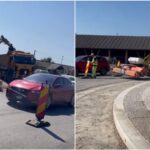 Sensul giratoriu de pe DN7, din Buftea, este aproape gata. Care este stadiul lucrărilor și când ar putea fi dat în trafic