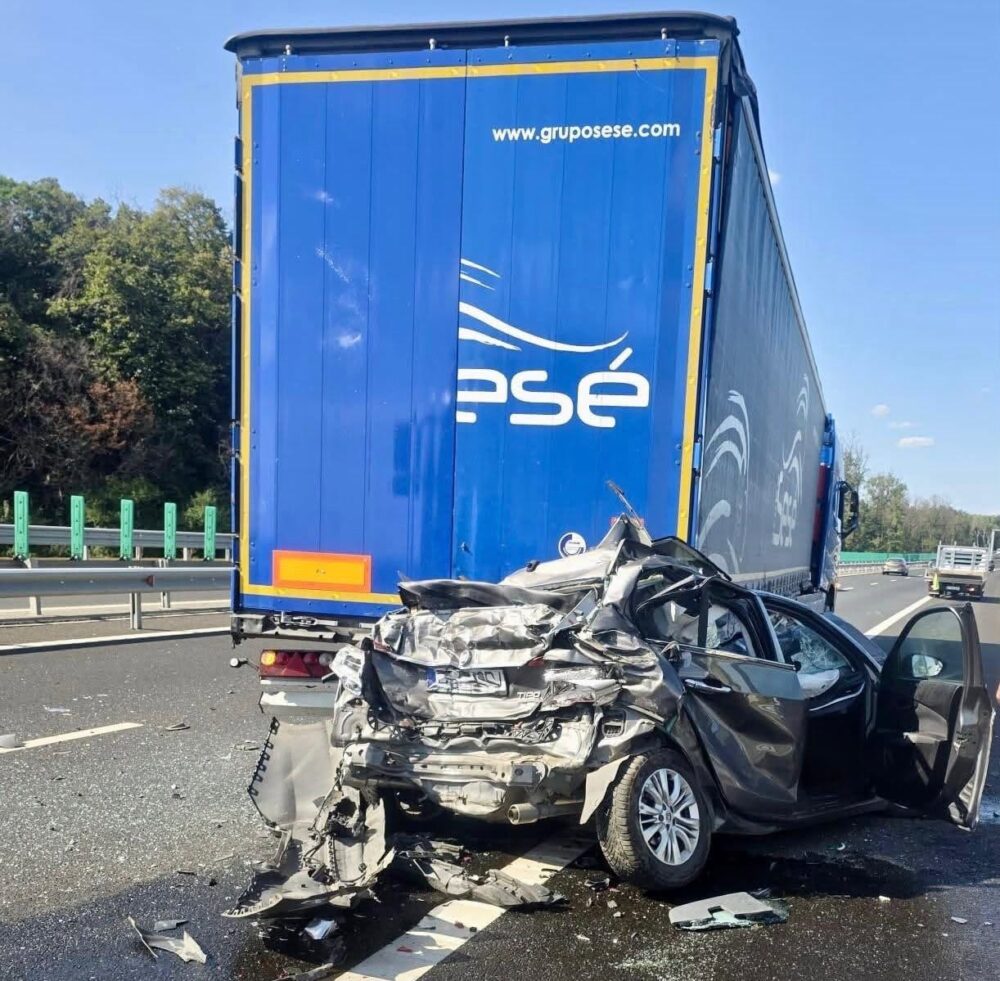 Accident pe Autostrada A0