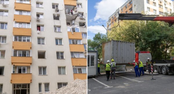 Blocul din Rahova afectat de explozie șantier