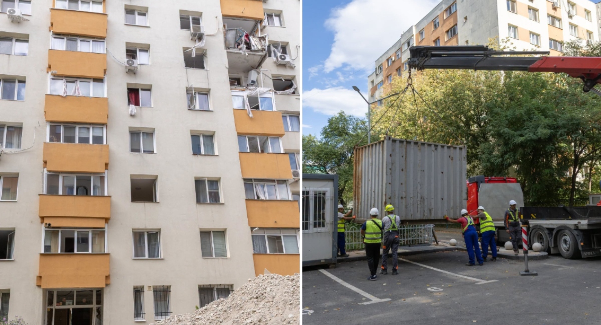 Blocul din Rahova afectat de explozie șantier