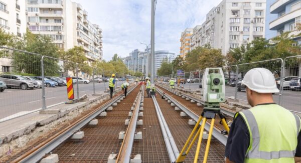 Stadiul lucrărilor Lotul 1 șine de tramvai