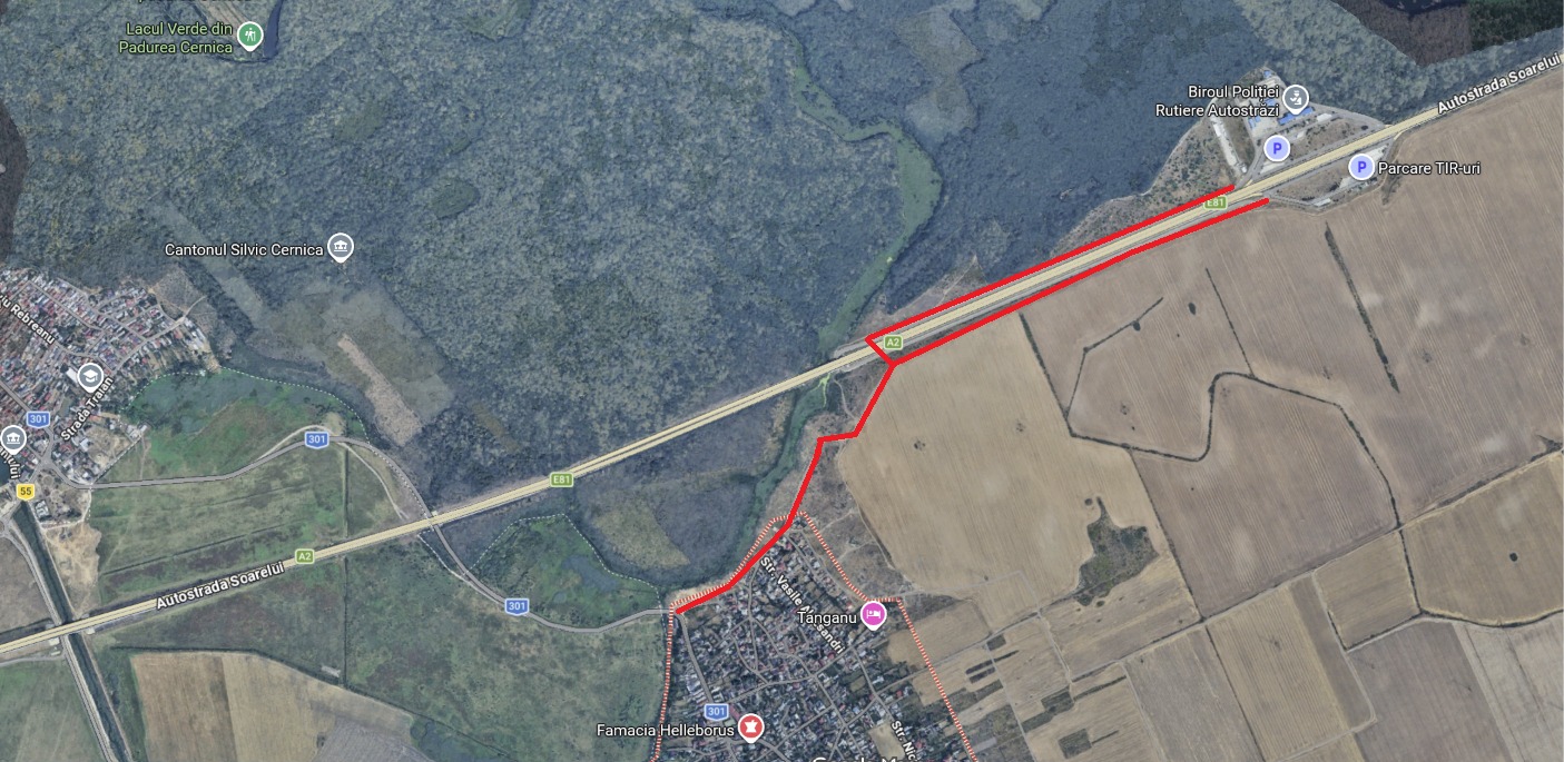 Drum paralel lângă Autostrada Soarelui. Reguli noi privind exproprierile pentru viitorul drum Tânganu - A2 - Cernica