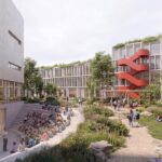 Un complex educațional se ridică în fosta Piață 13 Septembrie. Clădirea va avea consum de energie aproape. FOTO: Imagine creată cu AI