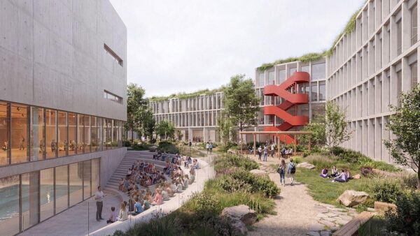 Un complex educațional se ridică în fosta Piață 13 Septembrie. Clădirea va avea consum de energie aproape. FOTO: Imagine creată cu AI