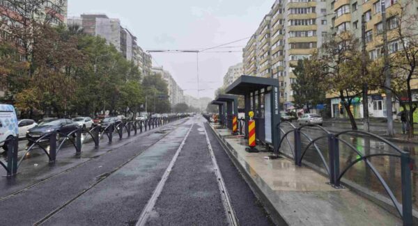 Bd Chișinău bandă unică lucrări tramvai