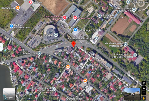 Grădiniță cu program prelungit de 1,82 de milioane de euro, în Sectorul 1. Primăria cumpără tereneul cu acordul CGMB. FOTO: Google Maps
