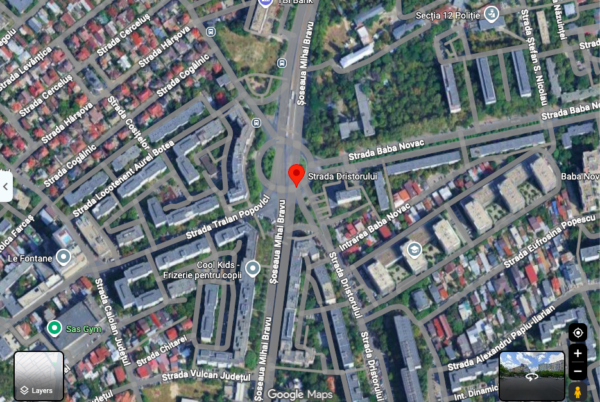Restricții temporare de trafic pe strada Dristorului. Se reabilitează linia de tramvai. FOTO: Google Maps