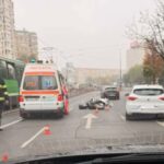 Accident rutier pe Șoseaua Mihai Bravu, cu mașină și motocicletă. Tramvaiele 1 și 5, blocate mai bine de o oră