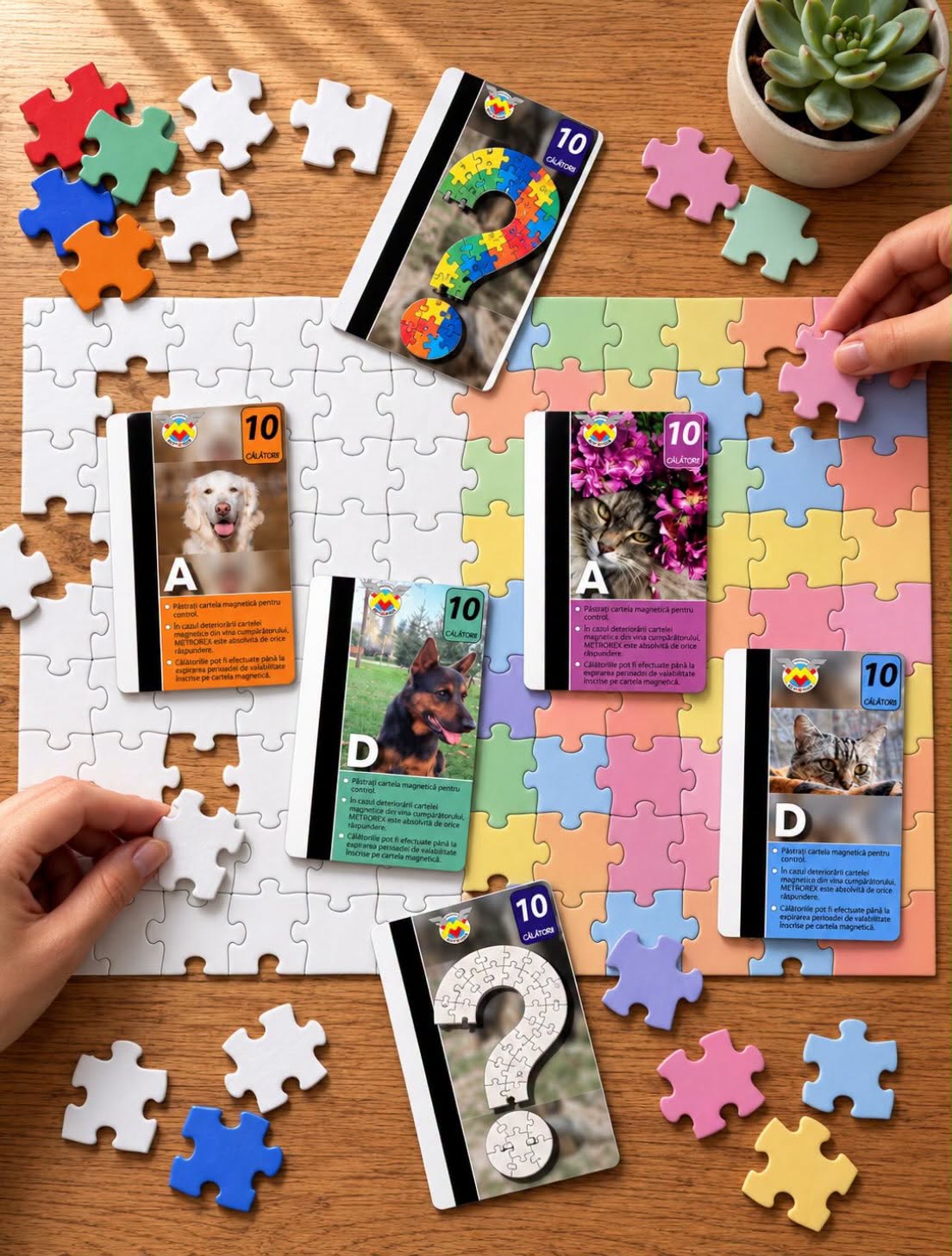 Cartele puzzle pentru adopția animalelor. Campania Metrorex continuă și anul acesta