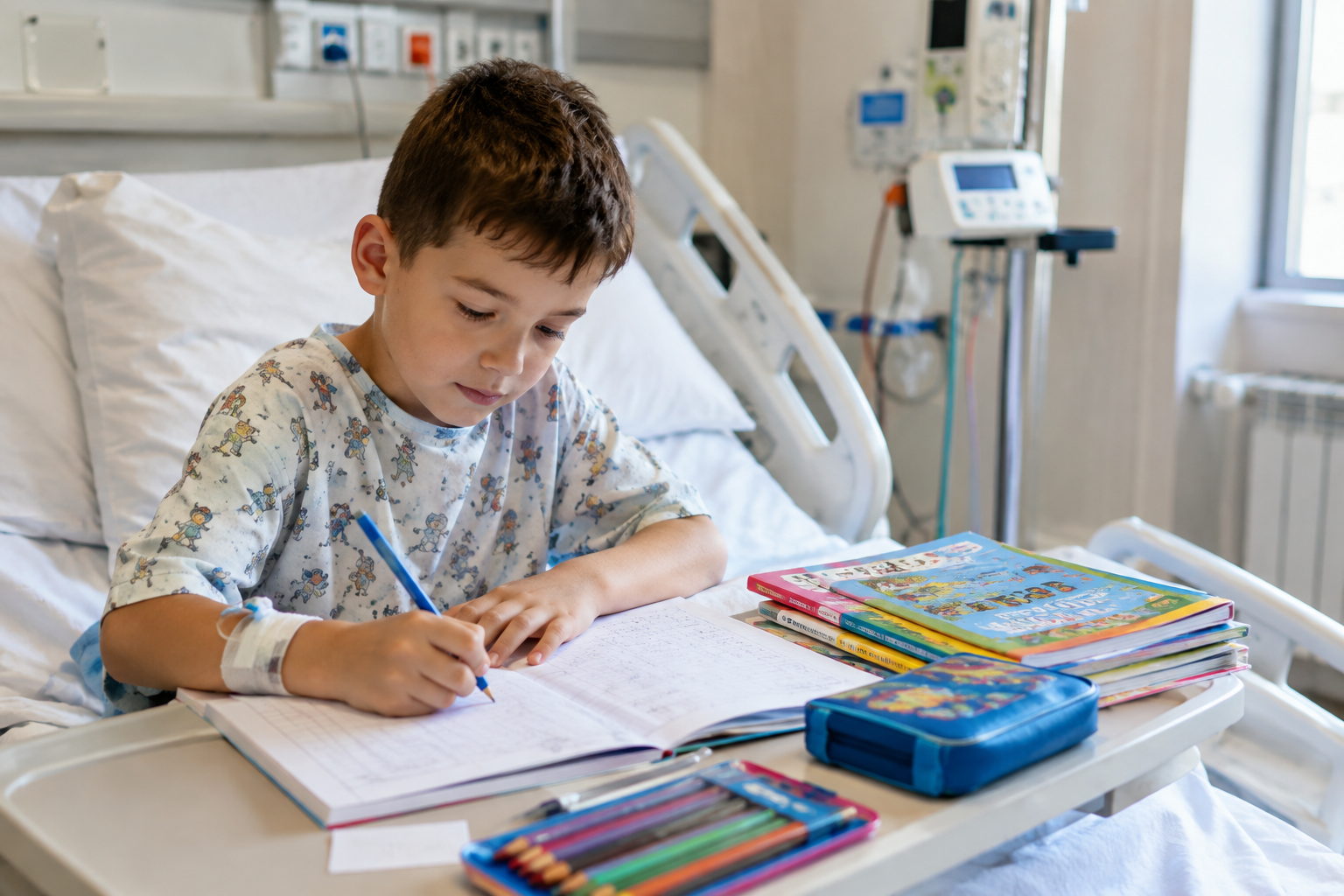 „Școala din spital” în zece unități medicale, din Capitală. Copiii internați își pot continua studiile