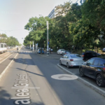 Parcări amenajate pe trotuarul de pe Calea Giulești. Foto: Google Maps