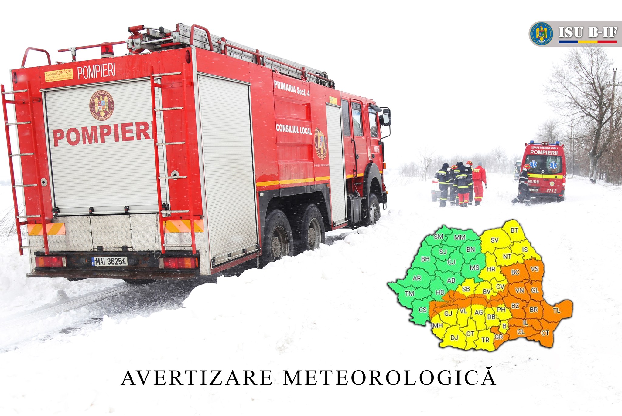 Copaci căzuţi şi maşini avariate. Comandament pentru situaţii de urgenţă la Prefectura Capitalei