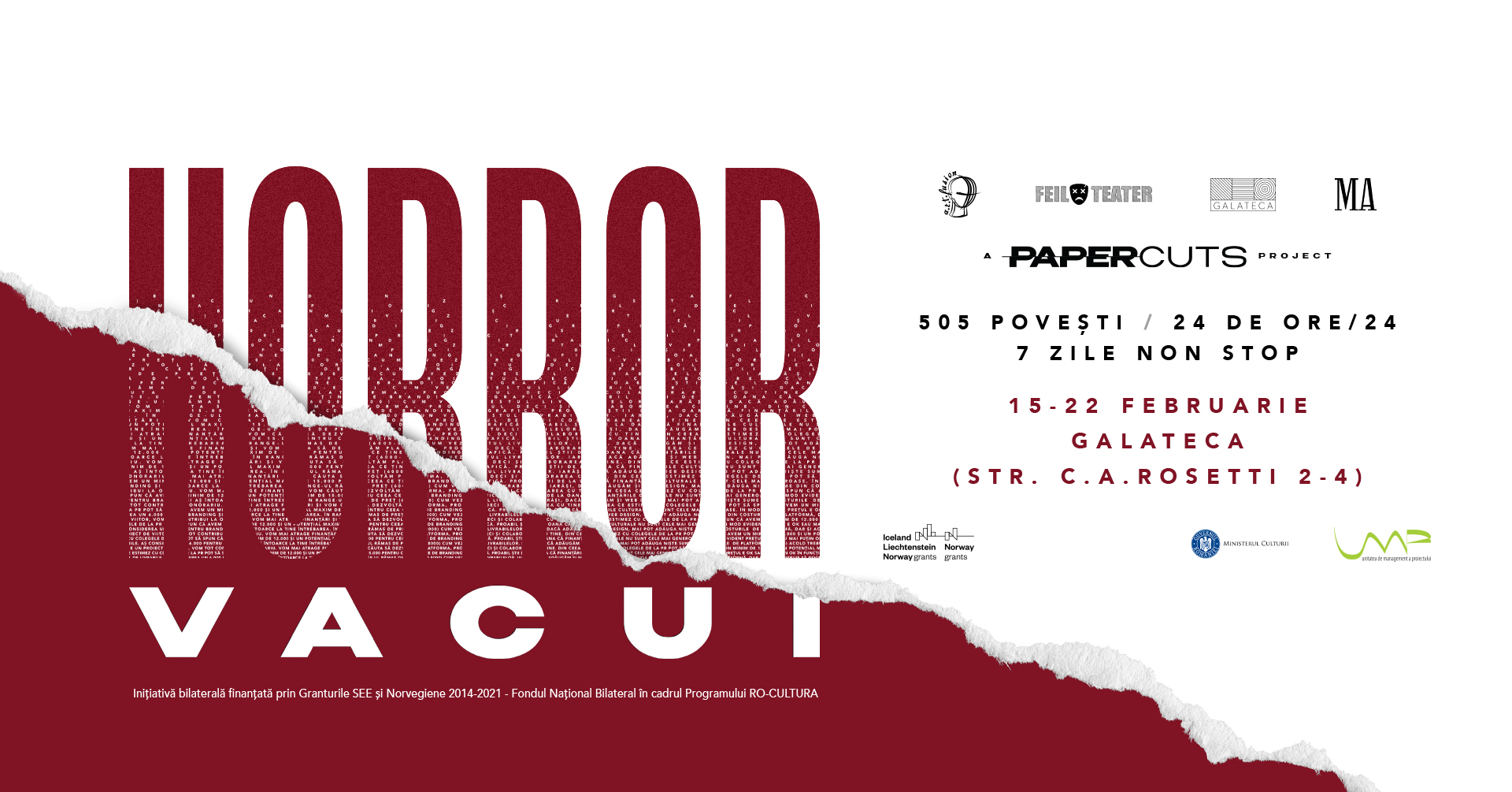 Horror Vacui, maraton teatral pe tema abandonului, la București