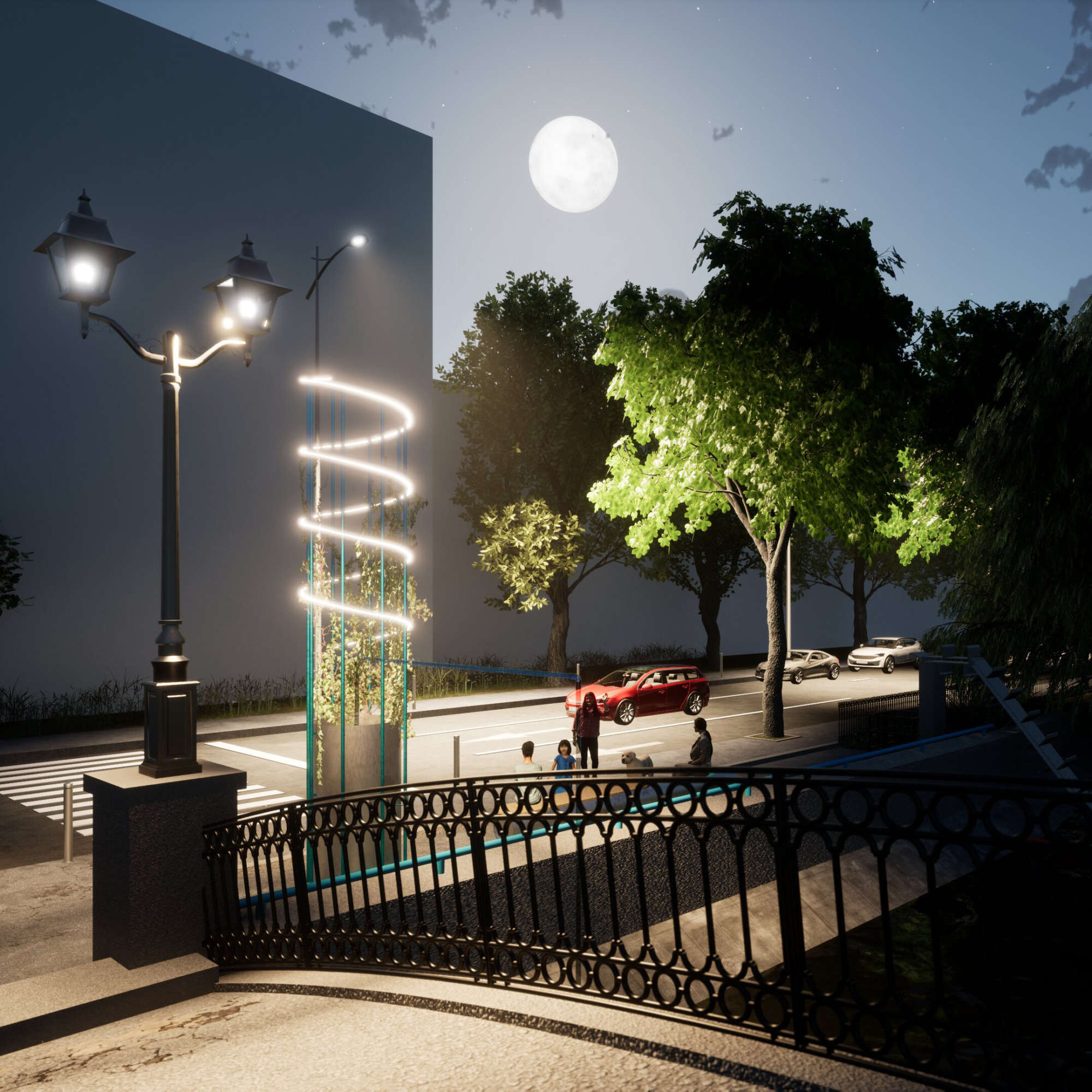Dâmbovița Delivery 2023 | Bănci de odihnă, totem „SF” și cișmele publice pe malul râului, în zona Timpuri Noi