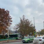 Al doilea stâlp pe dos, „comunist”, la Unirii.