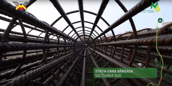 Lucrările pe secţiunea sudică a M6. FOTO: captură video Metrorex