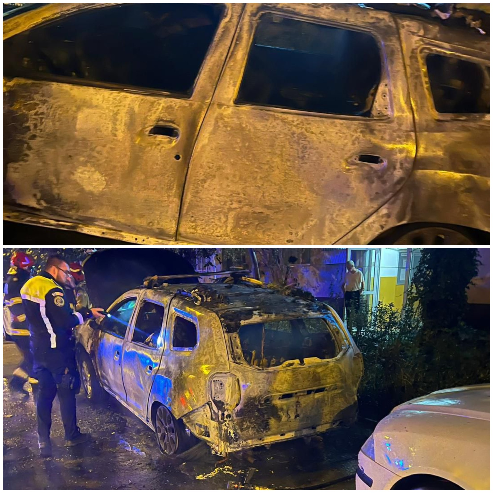 VIDEO | O femeie care a dat foc unei maşini pe Calea Giuleşti, reţinută şi, ulterior, arestată