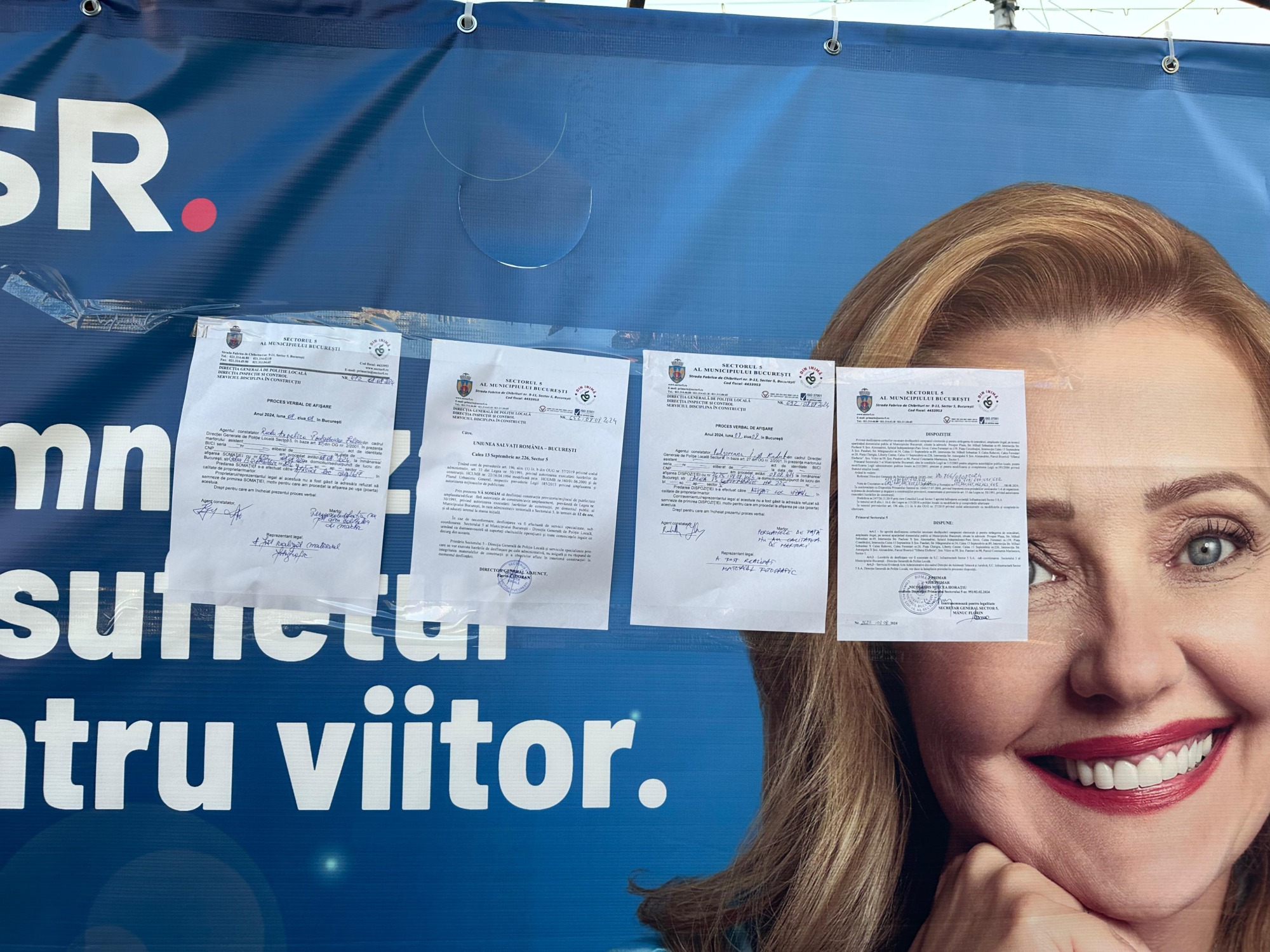 Conflict între Piedone și USR Sector 5. Corturi de campanie desființate