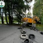 Lacul Tineretului este curăţat. FOTO: ALPAB