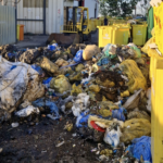 O tonă de deşeuri medicale, în aer liber Foto: Garda Naţională de Mediu