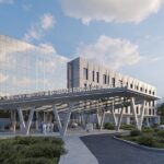 Pavilionul Zerlendi, transformat în spital modern. Foto cu macheta via ps4.ro