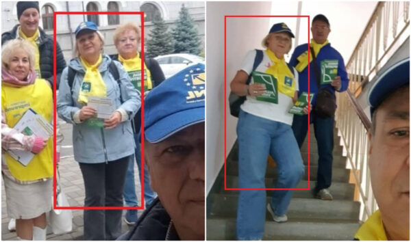 Mariana Petre, membră în Consiliul de Administrație (CA) al Metrorex, face campanie electorală pentru Partidul Național Liberal (PNL) din ușă în ușă, dar și pe stradă, purtând însemnele liberalilor. 