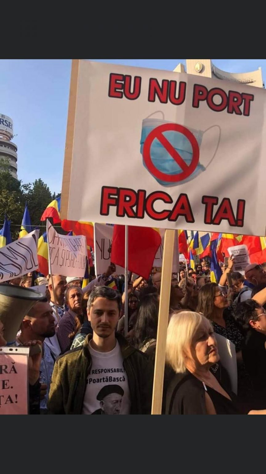 Protest antimască, în Piața Universității Buletin de București